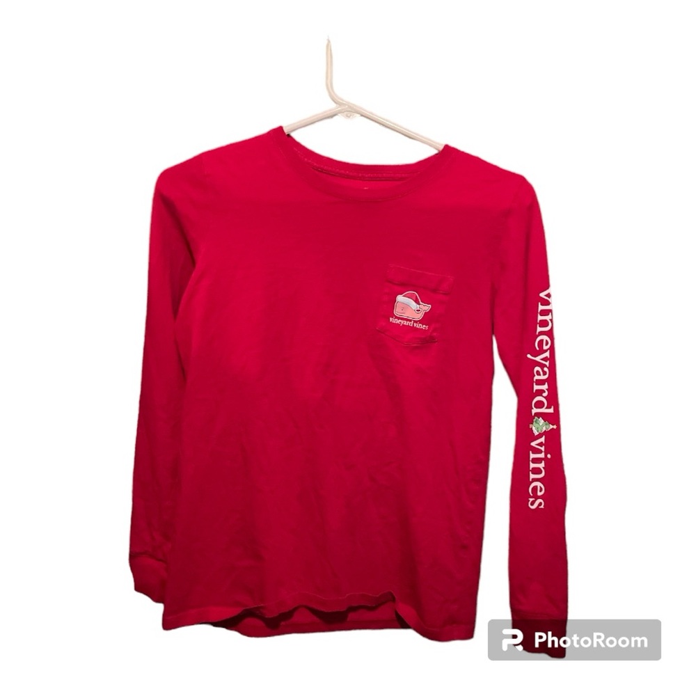 Vineyard Vines Size large (14) unisex Merry Christmas long sleeved T-shirt EUC